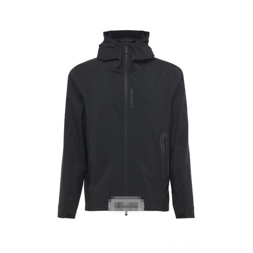 モンクレールメンズミニマルブラックジャケットc02499