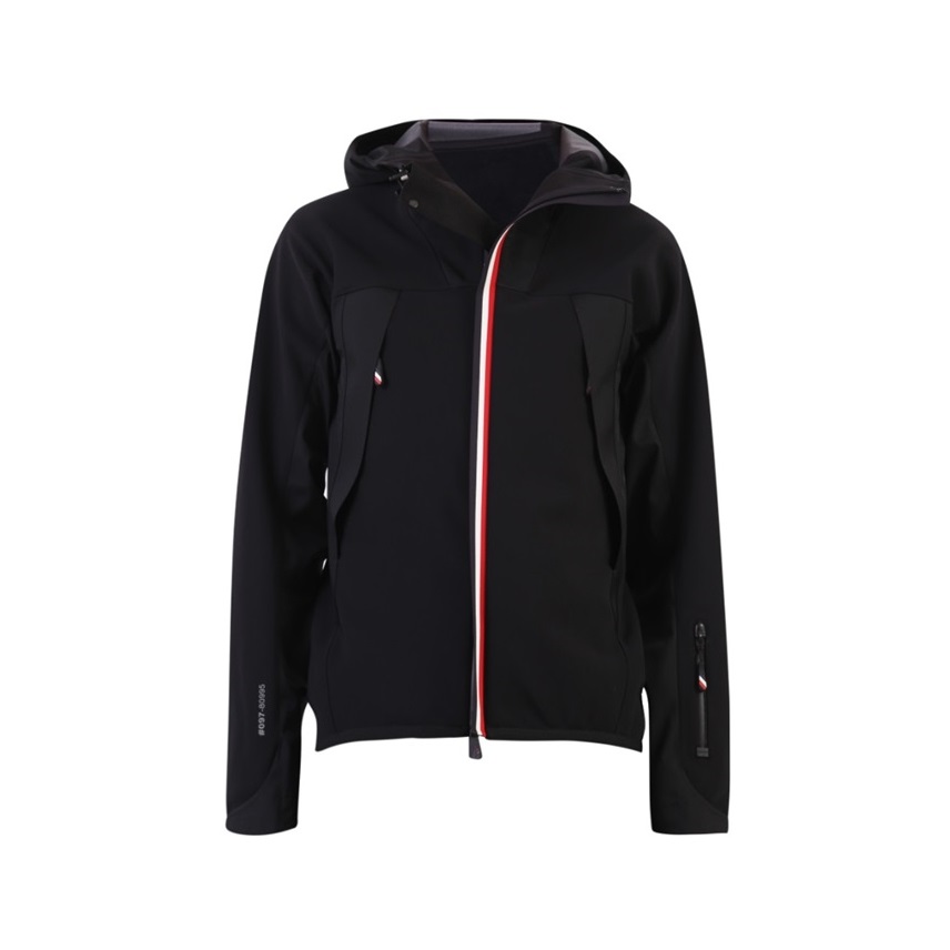 モンクレールメンズミニマルブラックジャケットc02500