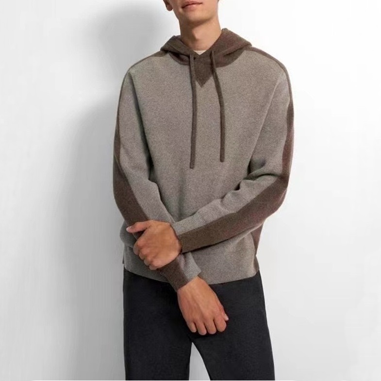 エルメネジルドゼニアメンズブラウンフーディg397