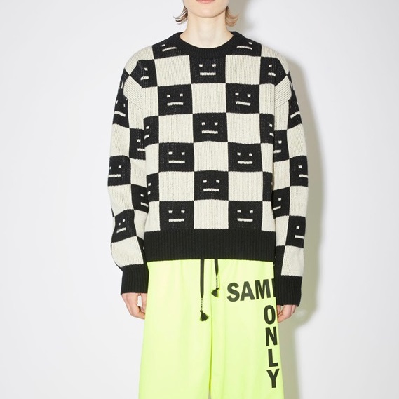 アクネストゥディオズレディースクルーネックブラックニットn0150