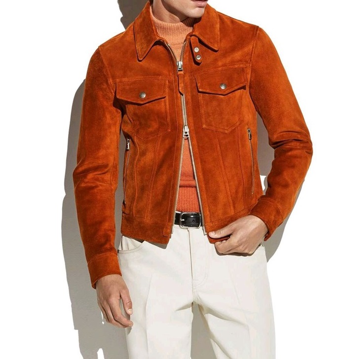 トムフォードメンズキャメルレザージャケットf0019