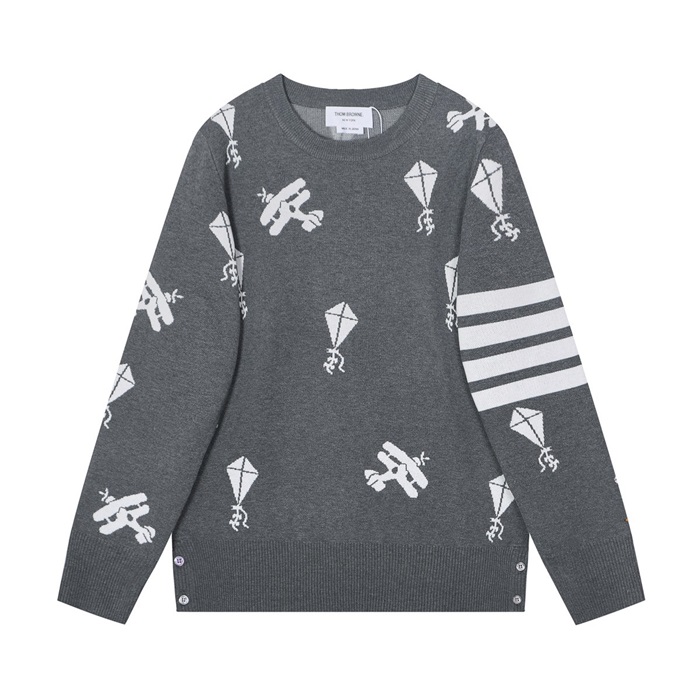 トムブラウンメンズカジュアルグレーニットm0596