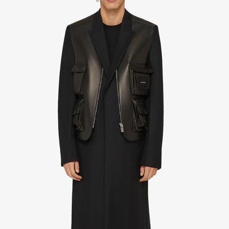 ジバンシィメンズカジュアルブラックベストv0851