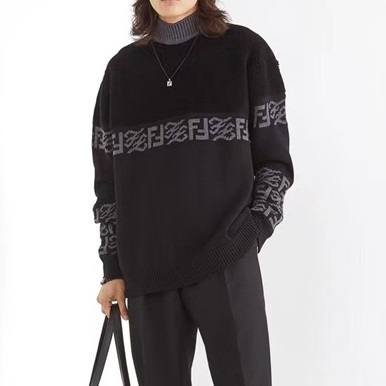 ェンディメンズトレンディブラックニットn01286