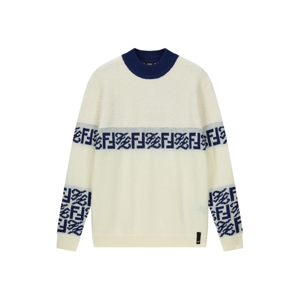 ェンディメンズトレンディアイボリーニットn01287