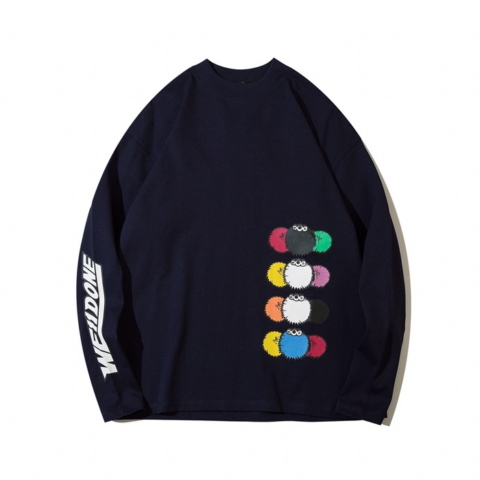 ウェルダンメンズカジュアルネイビースウェットシャツl0083