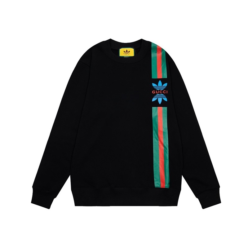 グッチメンズカジュアルブラックスウェットシャツc05165