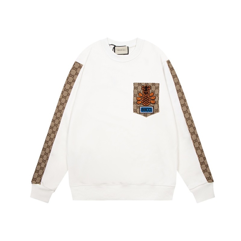 グッチメンズカジュアルアイボリースウェットシャツc05166