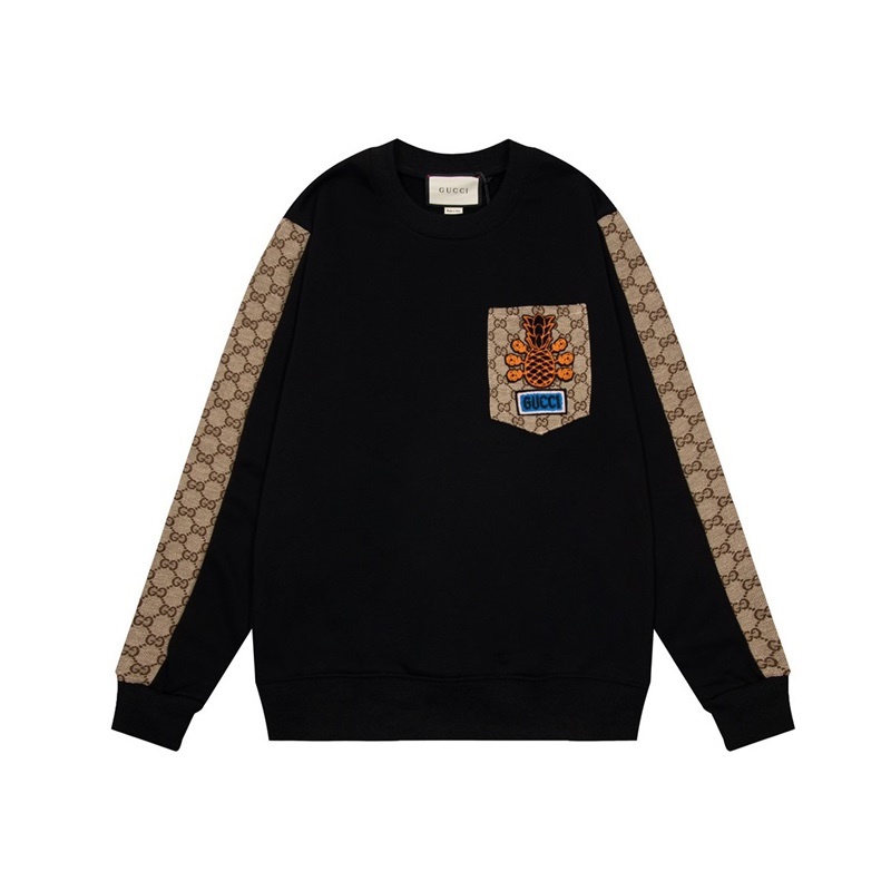 グッチメンズカジュアルブラックスウェットシャツc05167