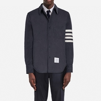 トムブラウンクラシックメンズグレーシャツm0614