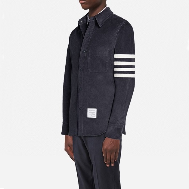 トムブラウンクラシックメンズネイビーシャツm0615