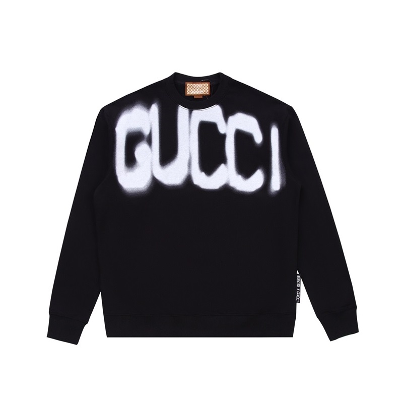 グッチメンズカジュアルブラックスウェットシャツc05169