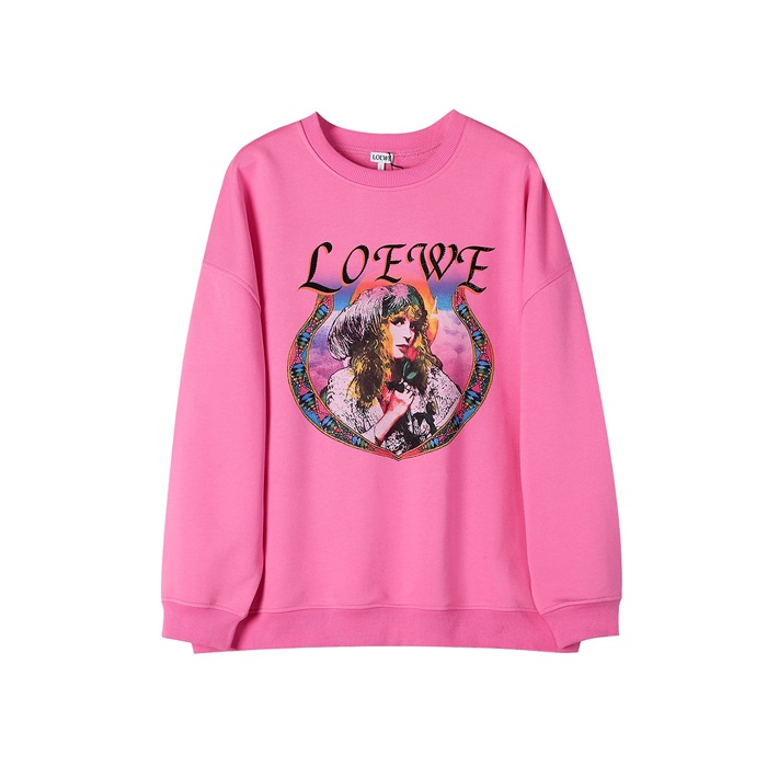 ロエベユニセックスクラシックピンクスウェットシャツe0649