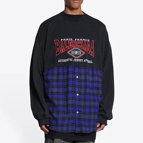 バレンシアガメンズカジュアルブラックスウェットシャツl01691