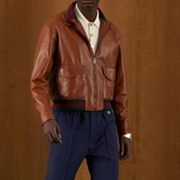 グッチメンズカジュアルキャメルジャケットc05180