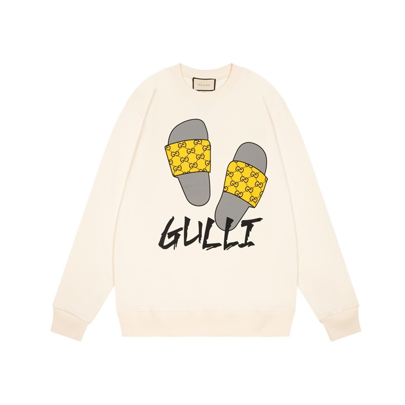 グッチメンズカジュアルアイボリースウェットシャツc05181