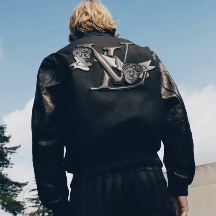 ルイヴィトンメンズブラックレザージャケットu05256