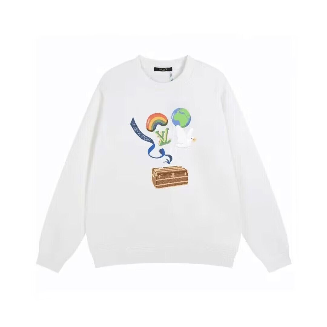 ルイヴィトンメンズカジュアルホワイトスウェットシャツu05183