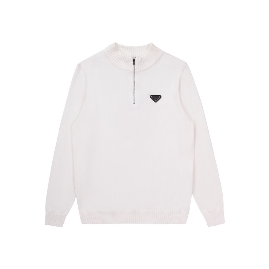 プラダメンズタートルネックホワイトニットa02829