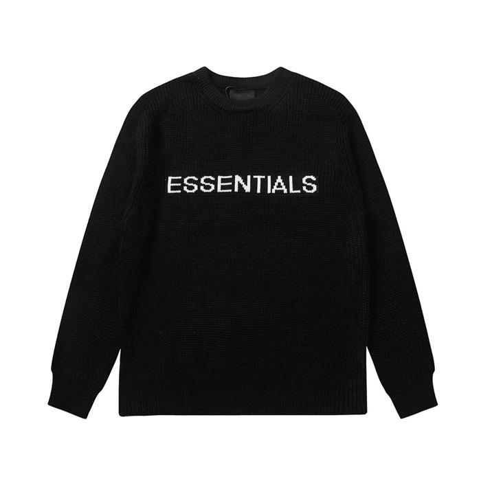 フィアオブゴッドメンズクルーネックブラックニットa0429