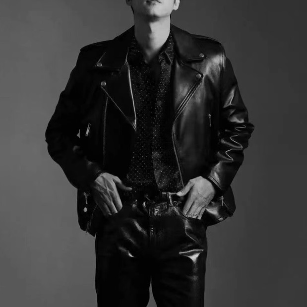 サンローランメンズブラックレザージャケットl0137