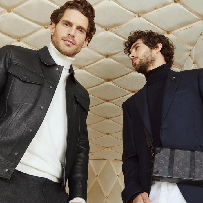 ルイヴィトンメンズブラックレザージャケットu5272