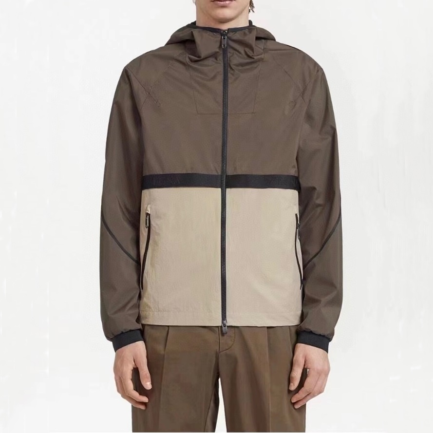 エルメネジルドゼニアメンズモダンキャメルジャケットg0398