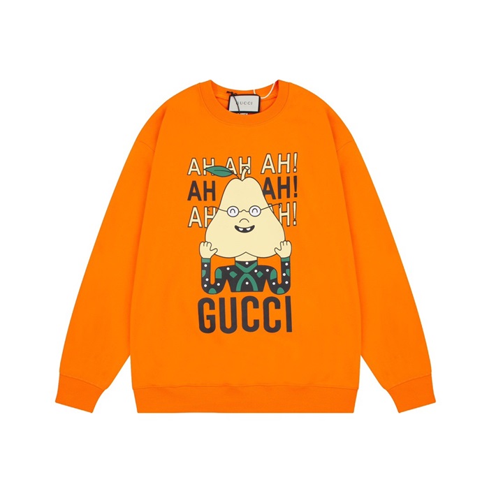 グッチメンズカジュアルオレンジスウェットシャツc05202