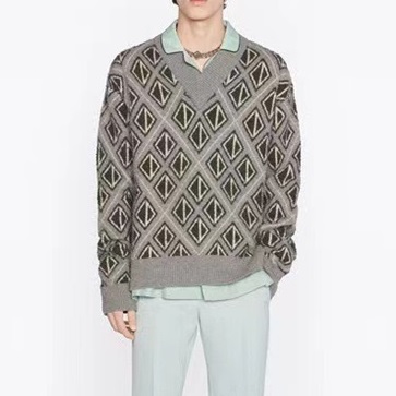 ディオールメンズクルーネックグレーセーターo02149