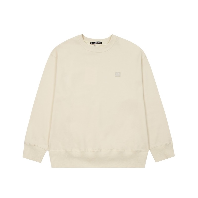 アクネストゥディオズユニセックスアイボリークルーネックスウェットシャツe0154