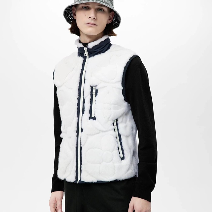 ルイヴィトンメンズホワイトミンクベストu05277