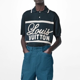 ルイヴィトンメンズブルーポロ半袖Tシャツu05282