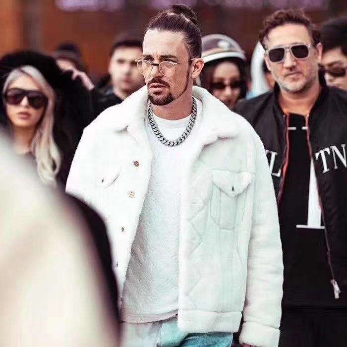 ルイヴィトンメンズホワイトミンクジャケットu05307