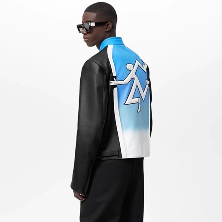 ルイヴィトンメンズブルーレザージャケットu05308