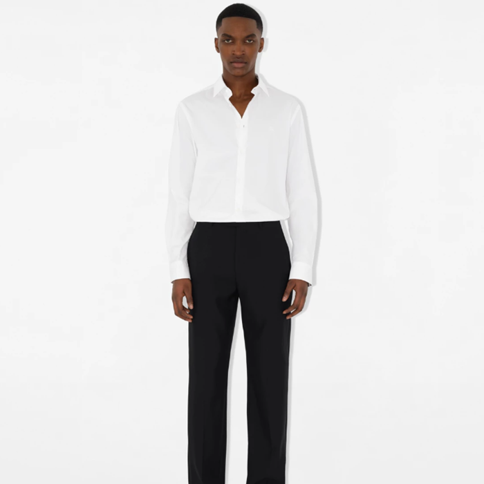 バーバリーメンズベーシックホワイトシャツr04534