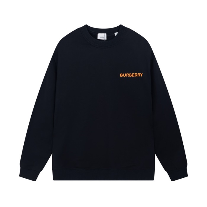 バーバリーメンズクルーネックブラックスウェットシャツr04536