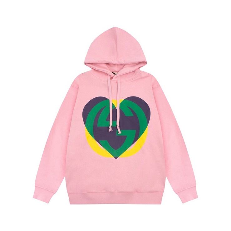 グッチユニセックストレンディピンクフーディc05232