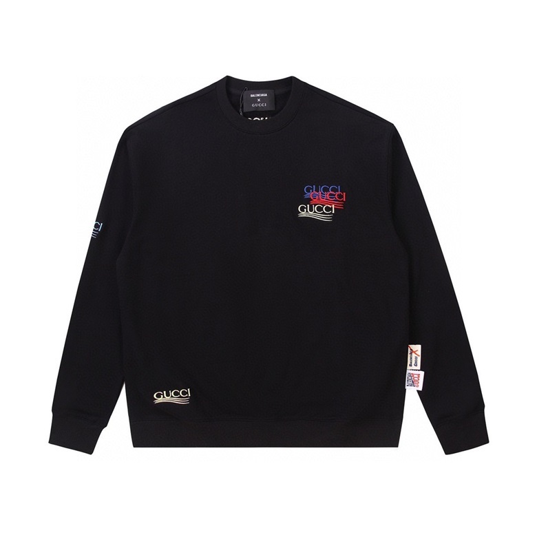 グッチメンズカジュアルブラックスウェットシャツc05242