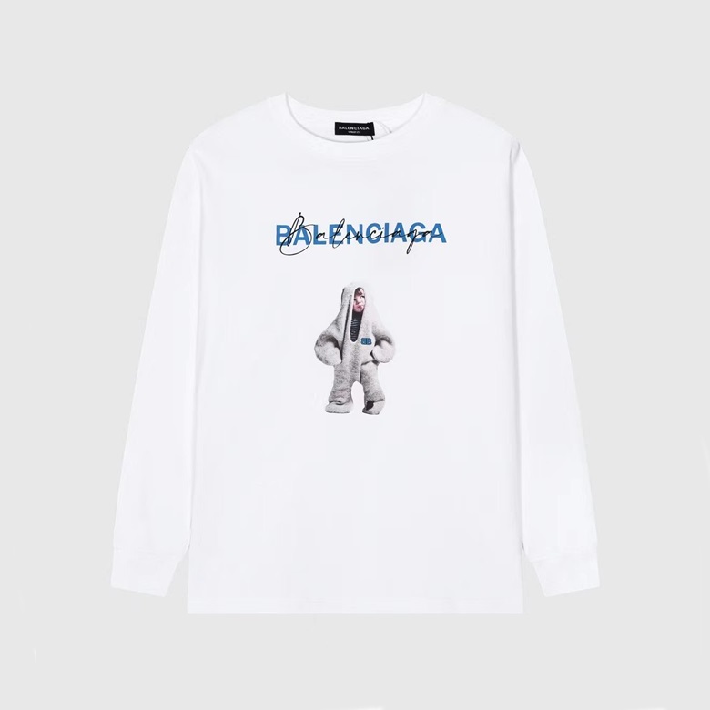 バレンシアガメンズカジュアルホワイトスウェットシャツl01714