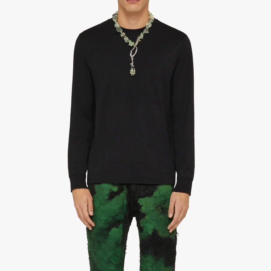 ジバンシィメンズカジュアルブラックスウェットシャツv0868