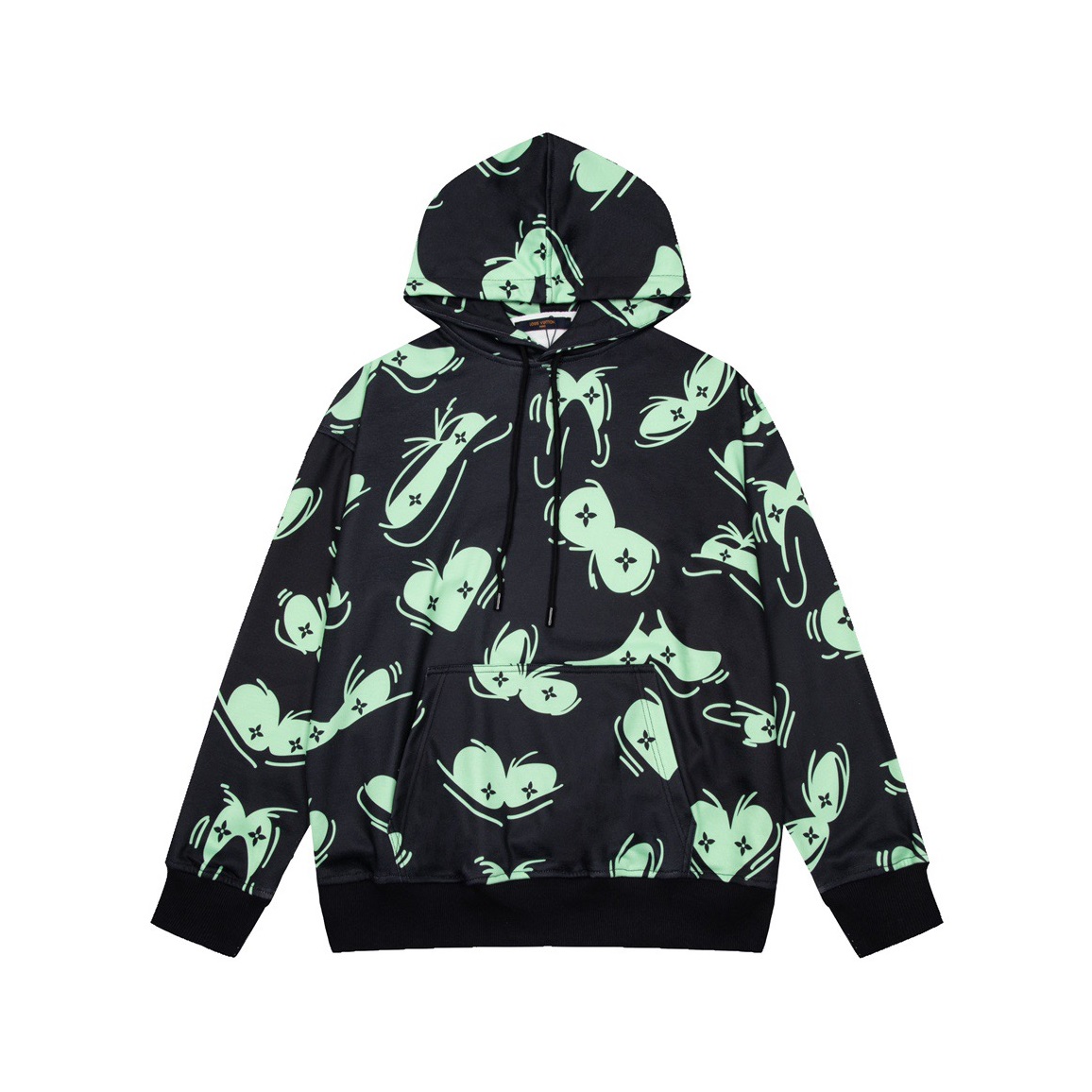 ルイヴィトンメンズベーシックブラックフーディu05312