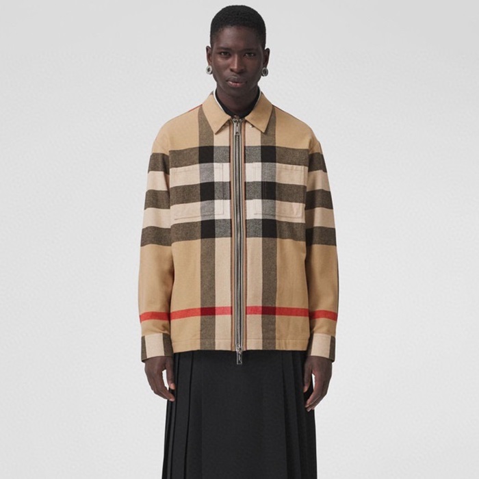 バーバリーメンズクラシックキャメルシャツr04544