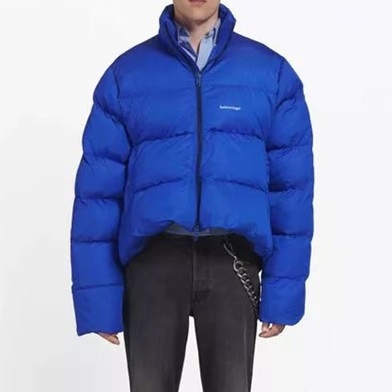 バレンシアガメンズブルーダウンパディングl01721