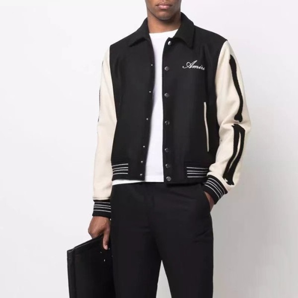 アミリメンズカジュアルブラックジャケットr0376