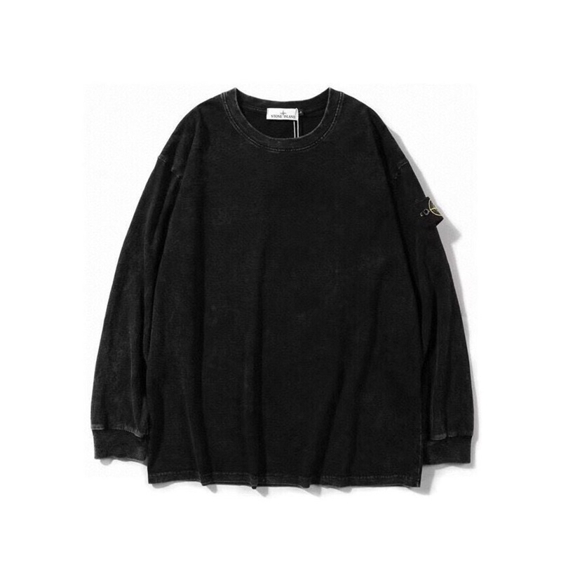 ストーンアイランドメンズモダンブラックスウェットシャツo0490