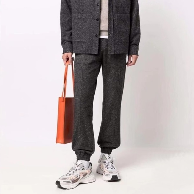 エルメネジルドゼニアメンズグレーパンツg0405