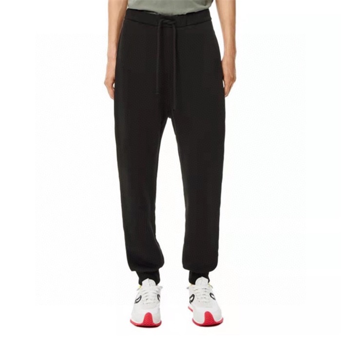 ロエベメンズカジュアルブラックパンツe0658