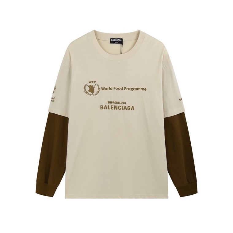 バレンシアガメンズベージュスウェットシャツl01724