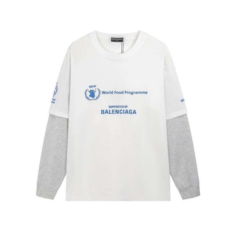 バレンシアガメンズホワイトスウェットシャツl01728