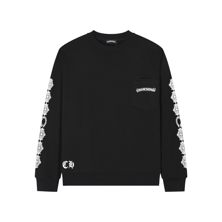 クロムハーツメンズブラックスウェットシャツr0465